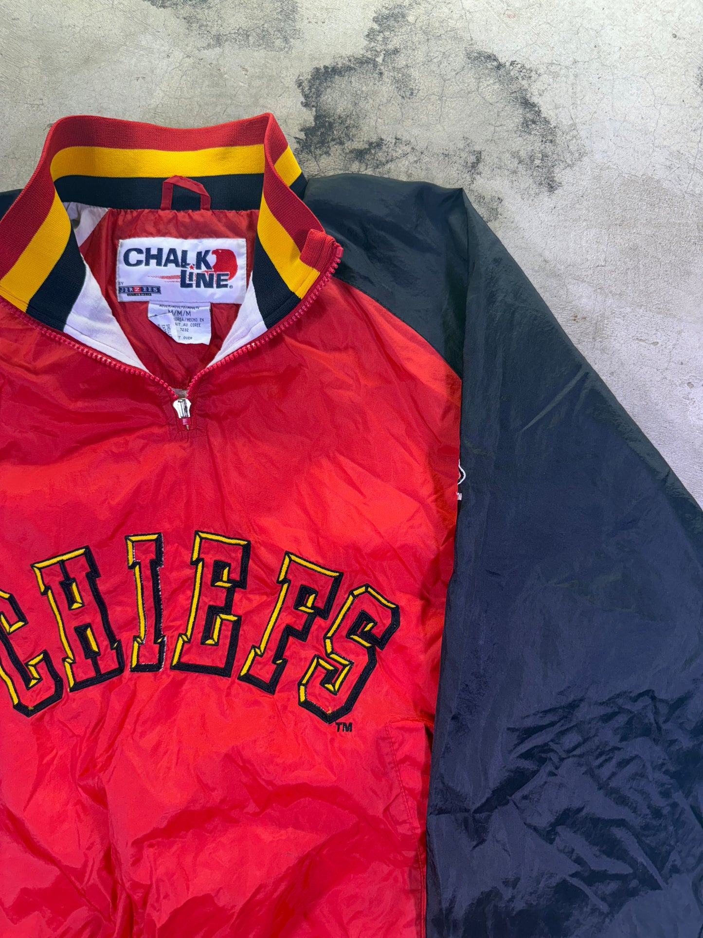 (M) Chalkline x NFL Kansas City Chiefs 1/4 zip windbreaker