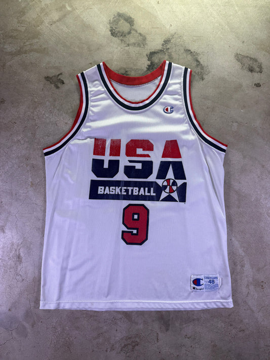 (XL)48 Champion Dream Team USA Olympics Basketball Jersey Jordan #9