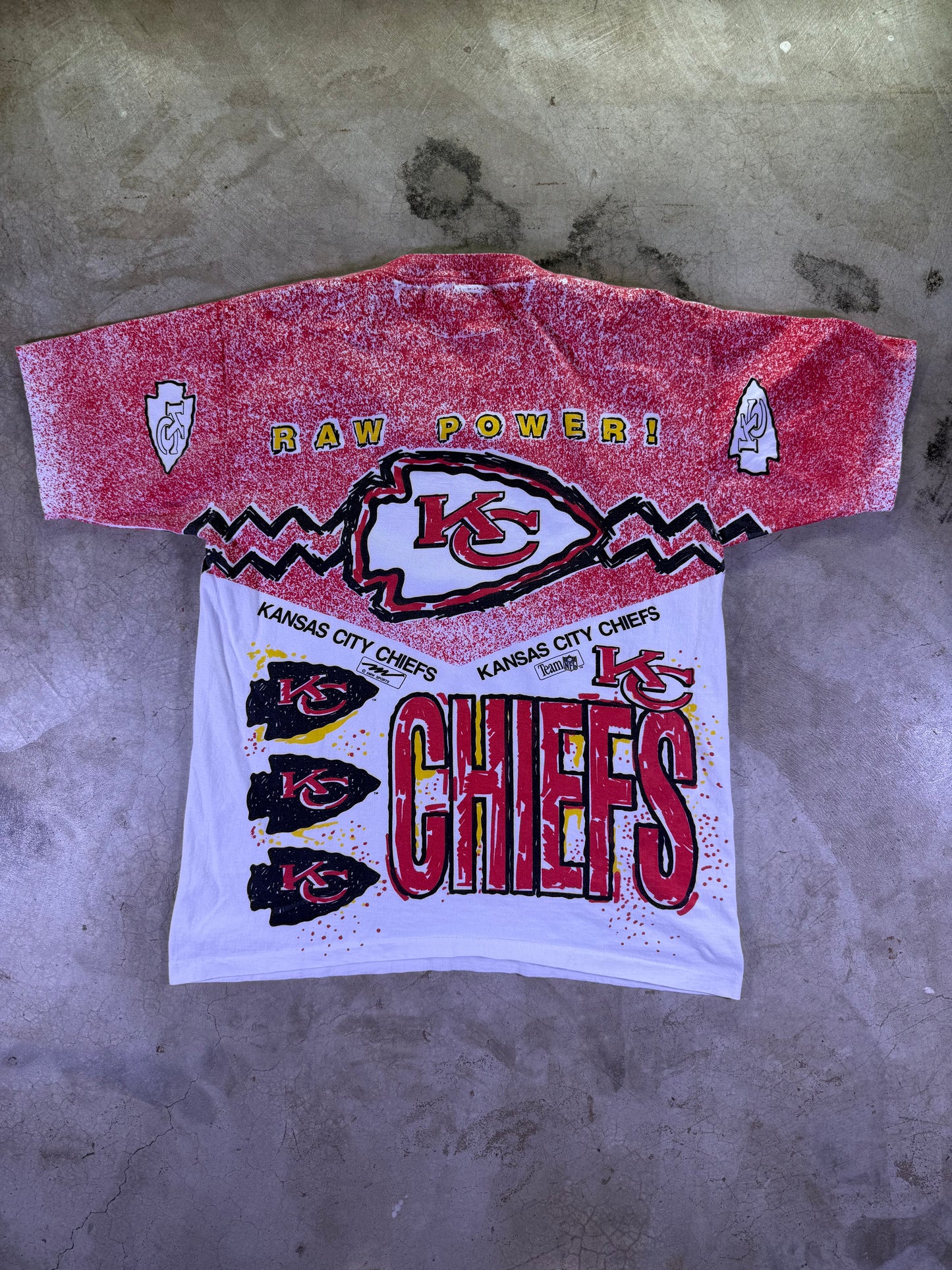 (XL) Magic Johnson T’s x NFL KC Chiefs Raw Power all over print t shirt