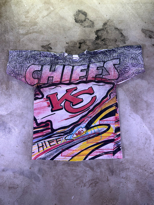 (M) Magic Johnson T’s x NFL KC Chiefs all over print t shirt