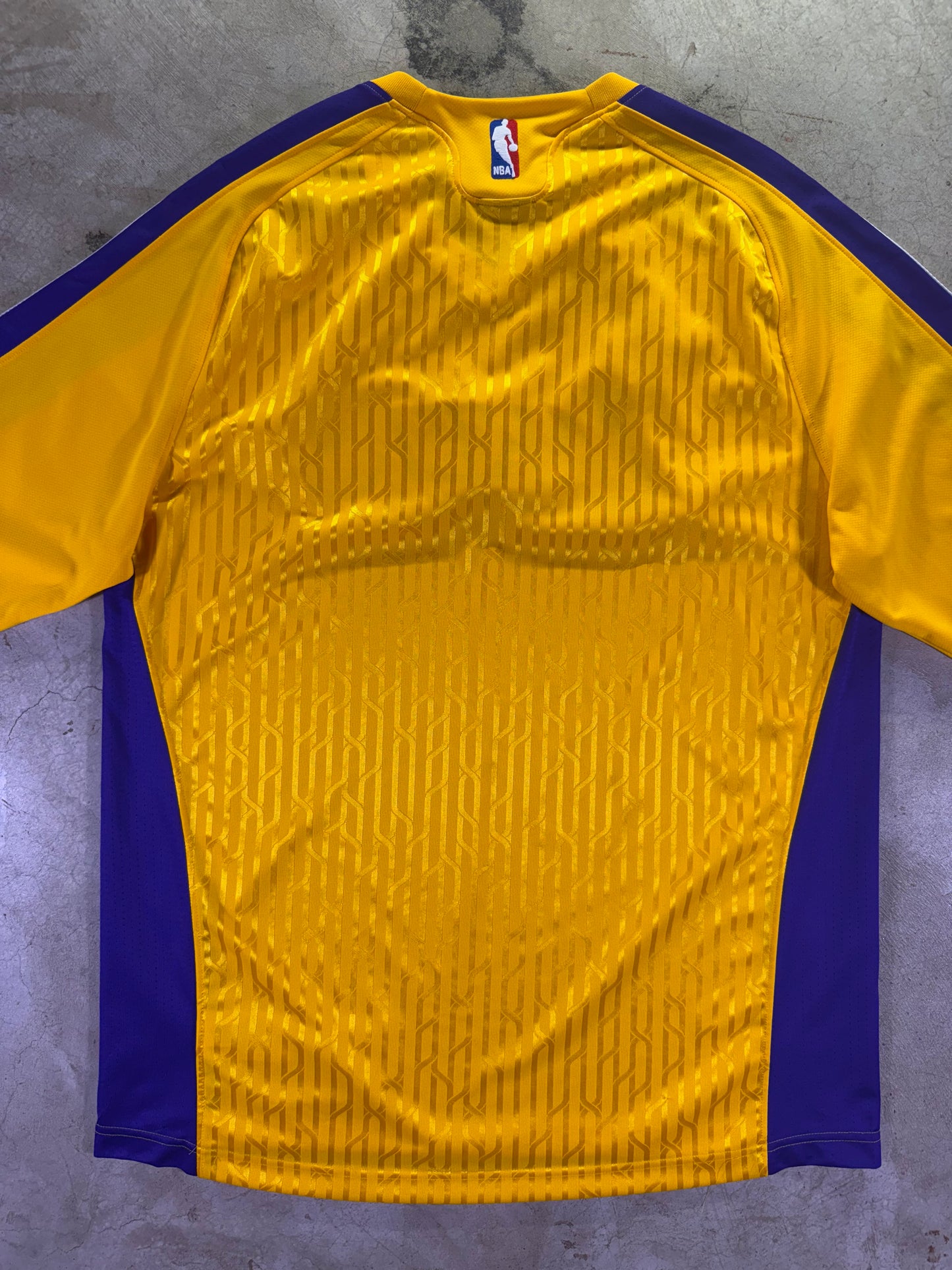 (XL) Adidas x NBA Los Angeles Lakers Euro League Long Sleeve Shirt Warmup Jersey
