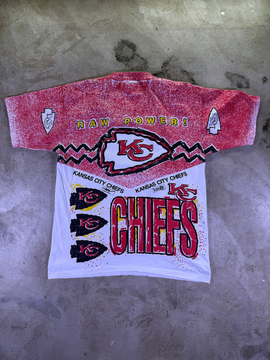 (XL) Magic Johnson T’s x NFL KC Chiefs Raw Power all over print t shirt