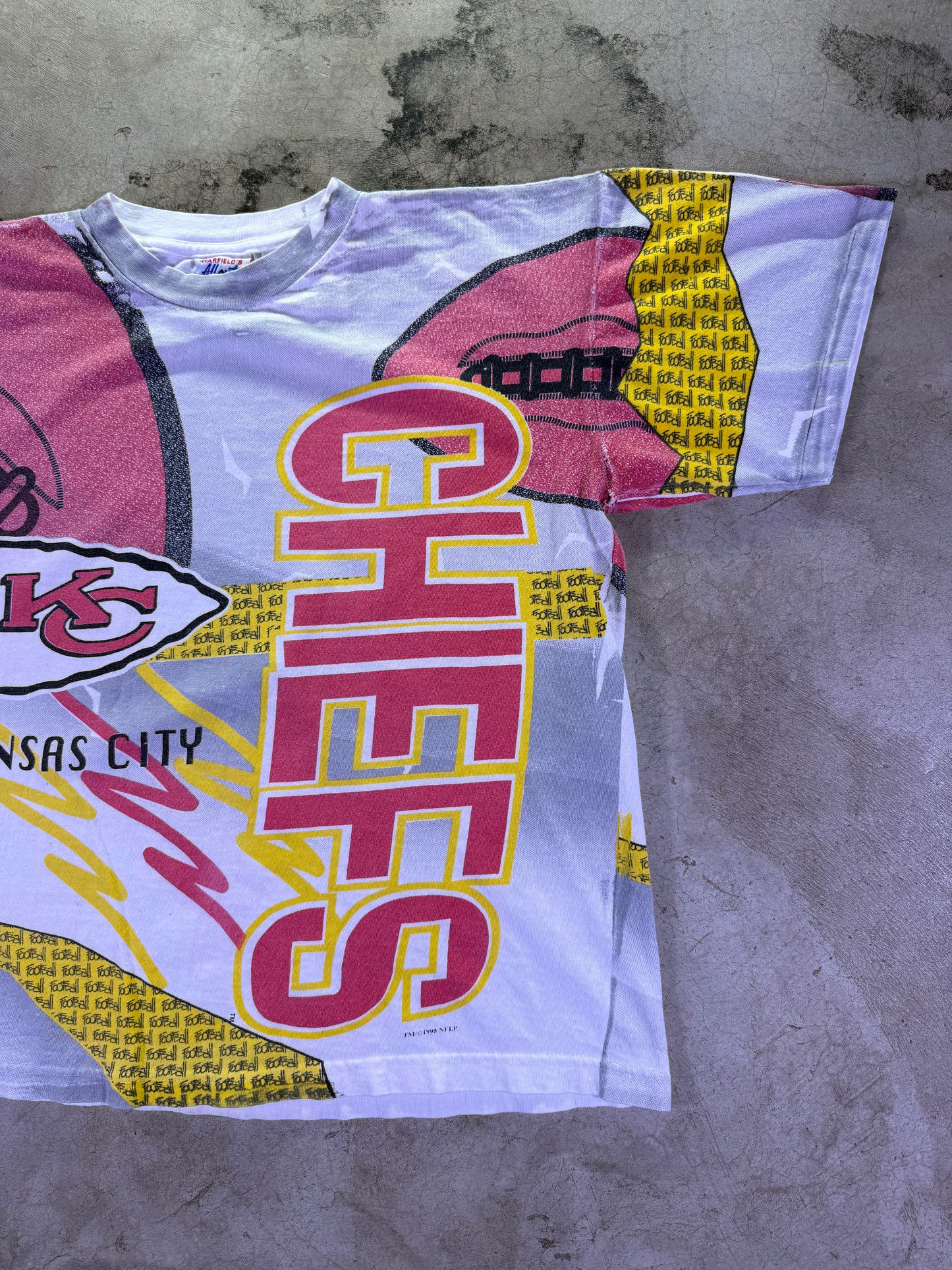 (L) 1995 NFL x All Out Sports Warfields Apparel AOP T-shirt