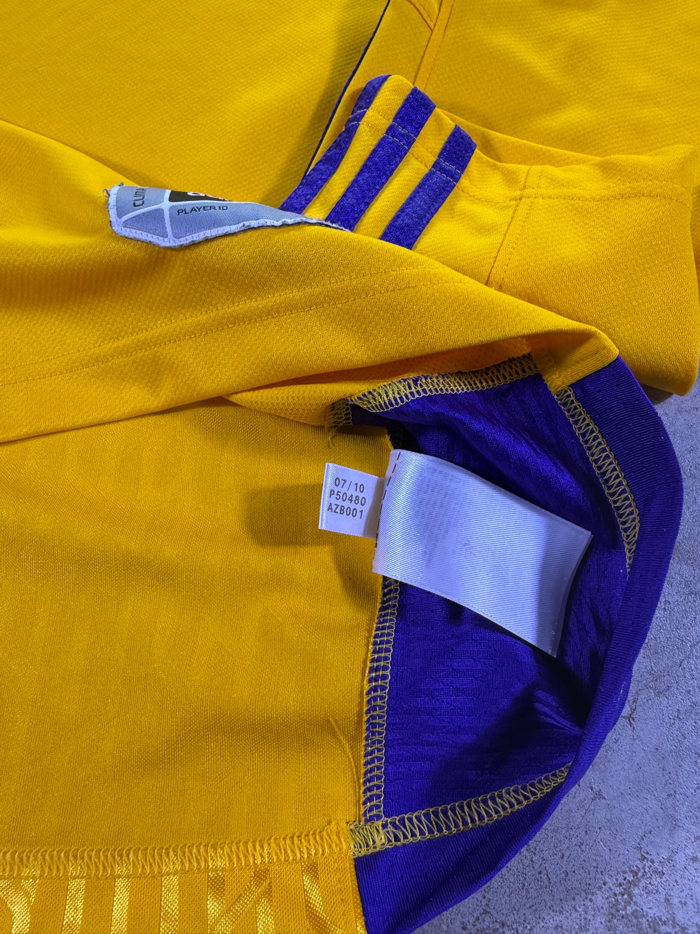 (XL) Adidas x NBA Los Angeles Lakers Euro League Long Sleeve Shirt Warmup Jersey