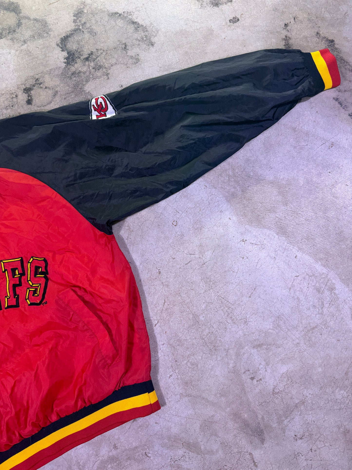 (M) Chalkline x NFL Kansas City Chiefs 1/4 zip windbreaker