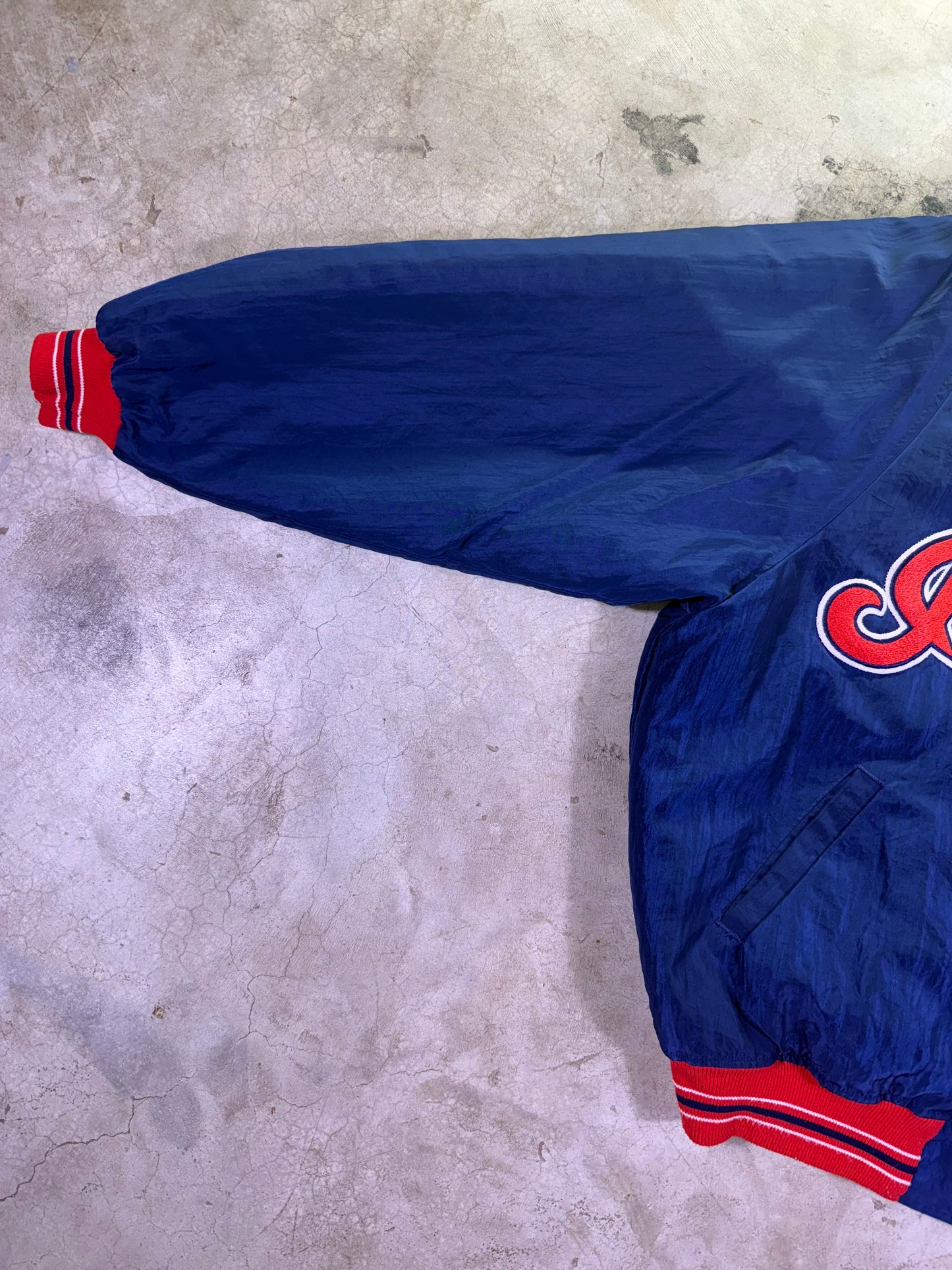 (XL) Starter x MLB Cleveland Indians Baseball Button Up Jacket