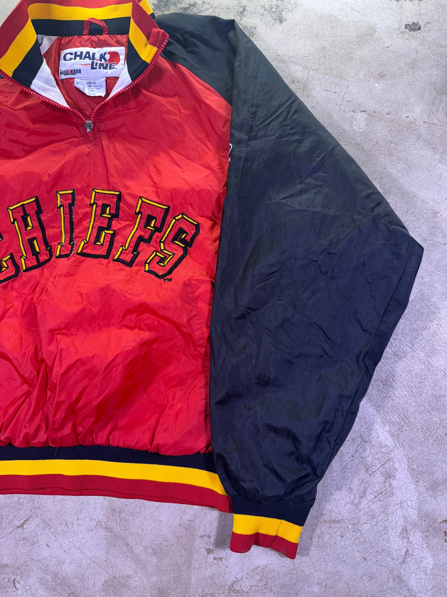 (M) Chalkline x NFL Kansas City Chiefs 1/4 zip windbreaker