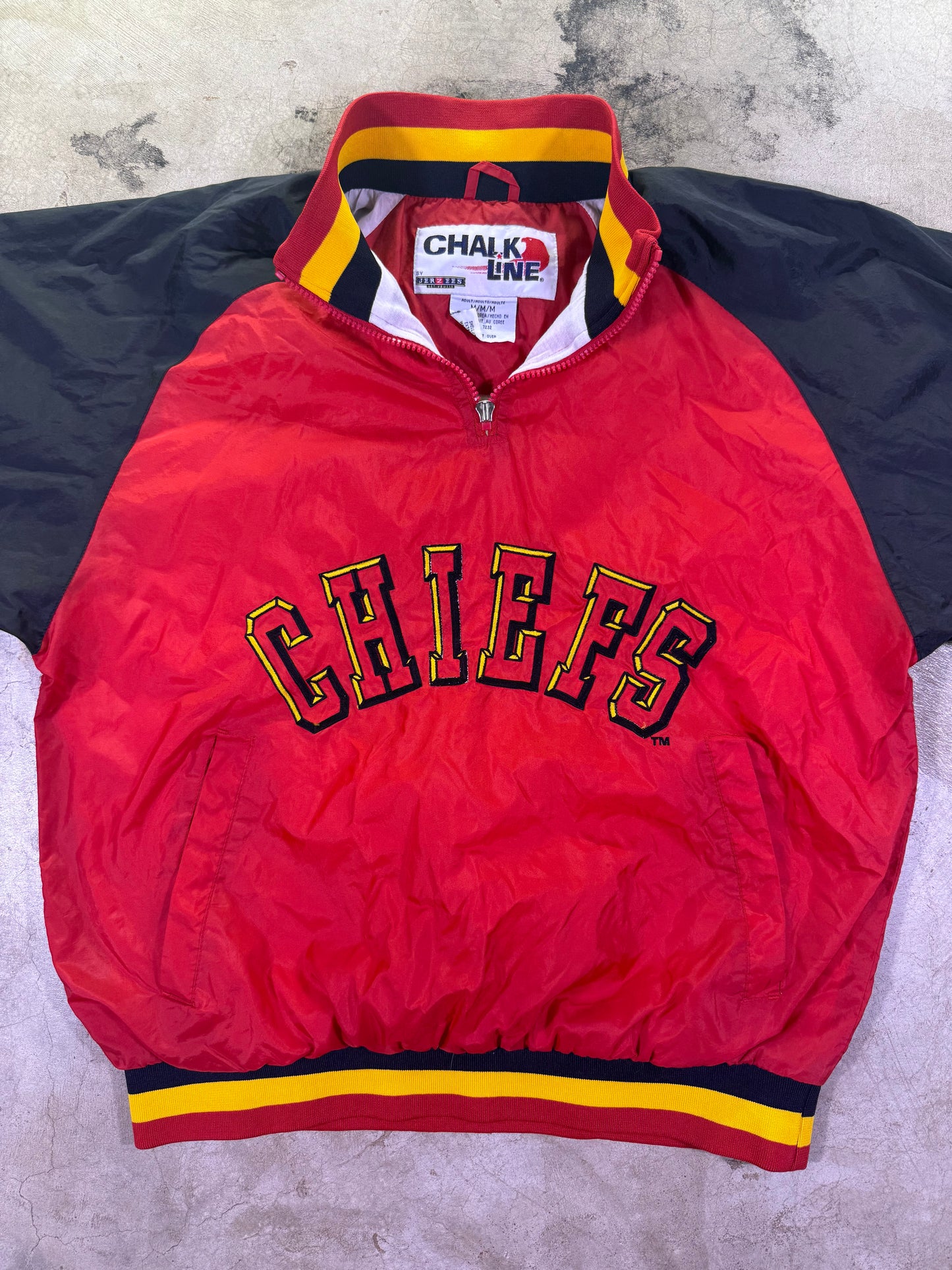 (M) Chalkline x NFL Kansas City Chiefs 1/4 zip windbreaker
