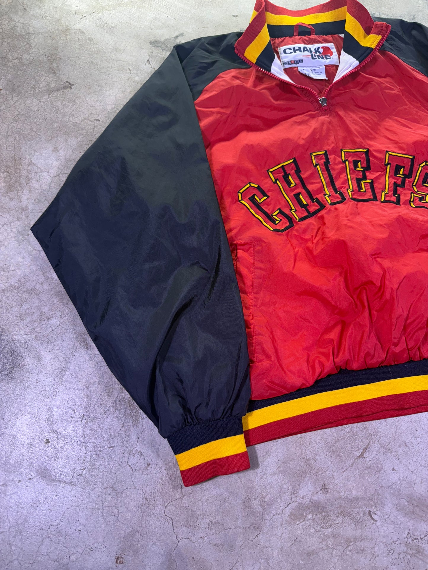 (M) Chalkline x NFL Kansas City Chiefs 1/4 zip windbreaker