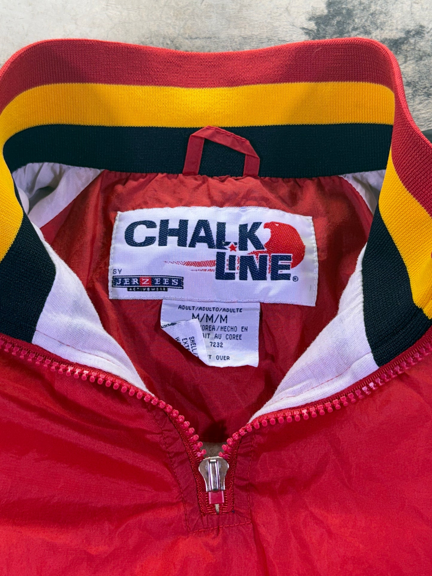 (M) Chalkline x NFL Kansas City Chiefs 1/4 zip windbreaker