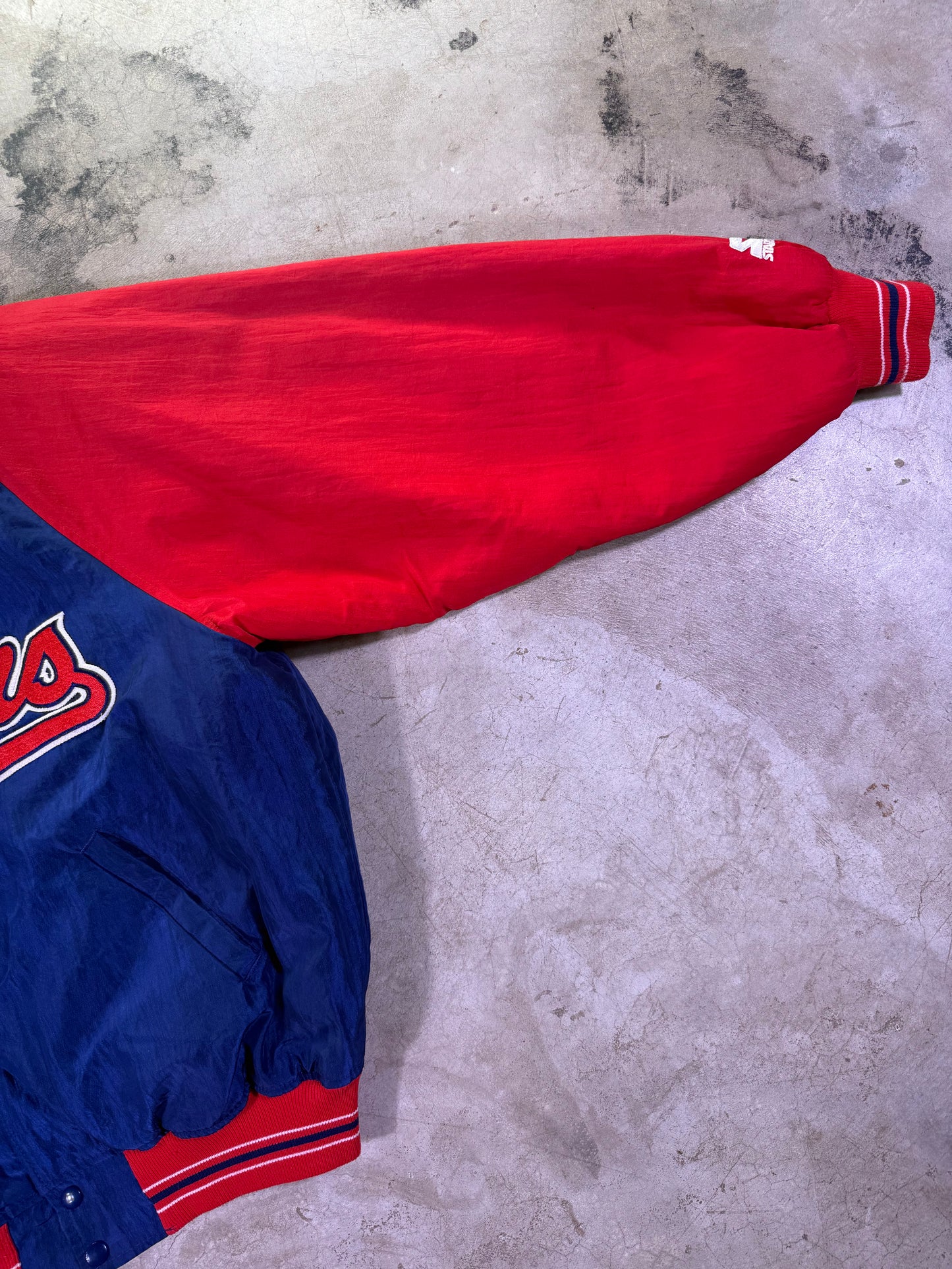 (XL) Starter x MLB Cleveland Indians Baseball Button Up Jacket