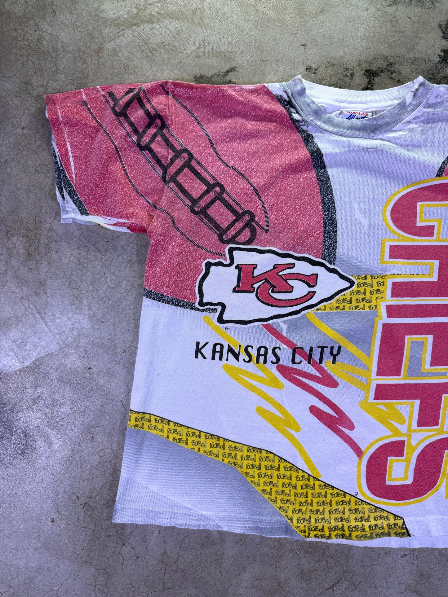 (L) 1995 NFL x All Out Sports Warfields Apparel AOP T-shirt