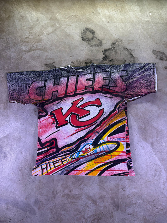 (M) Magic Johnson T’s x NFL KC Chiefs all over print t shirt