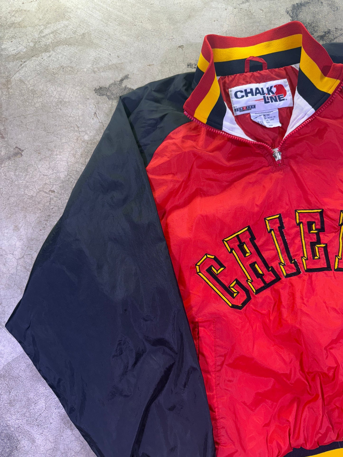 (M) Chalkline x NFL Kansas City Chiefs 1/4 zip windbreaker