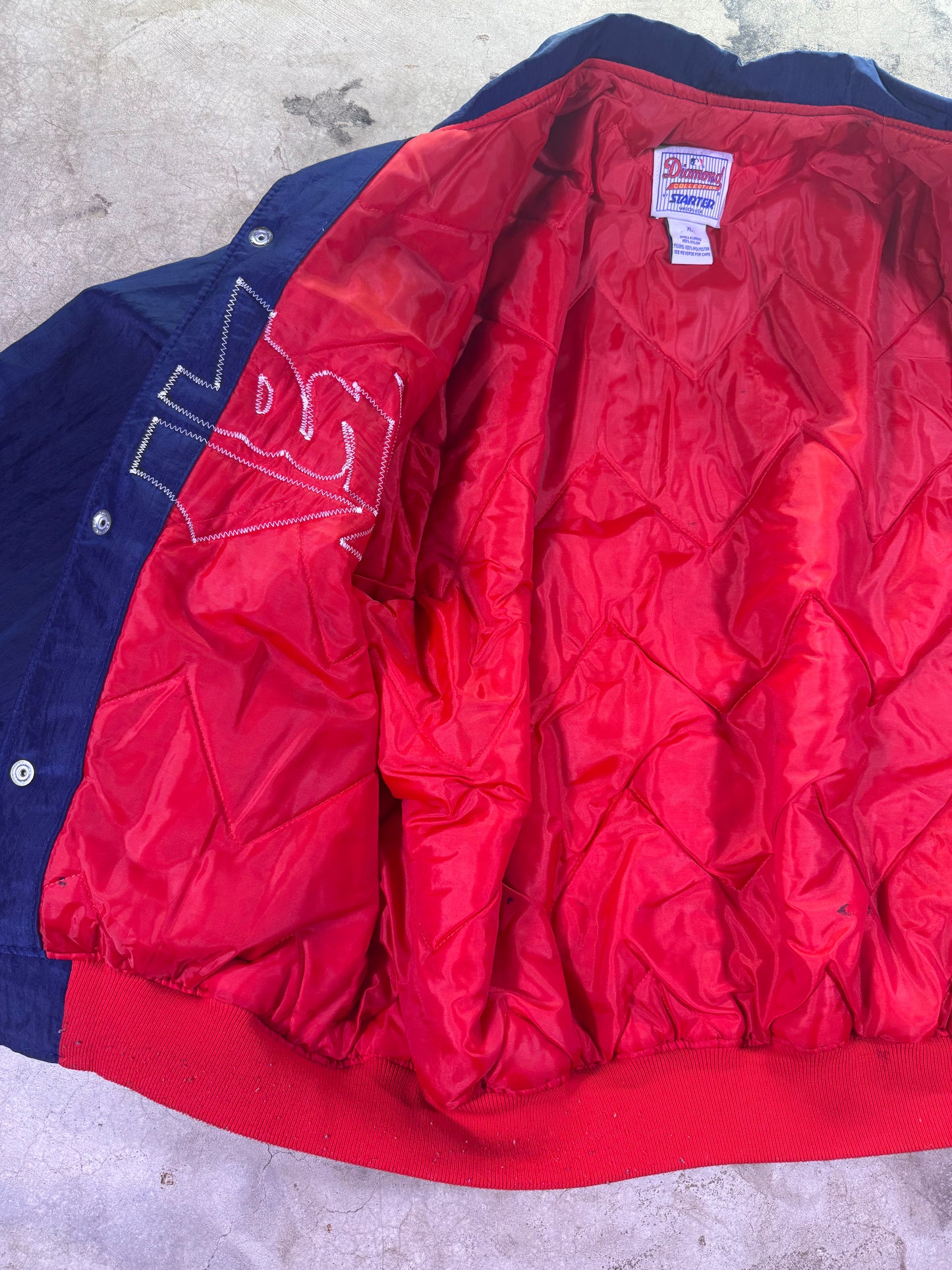 (XL) Starter x MLB Cleveland Indians Baseball Button Up Jacket