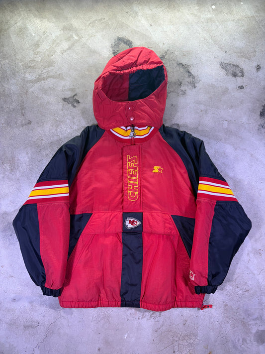 (XL) Starter x NFL Kansas City Chiefs 1/4 zip Vintage Coat