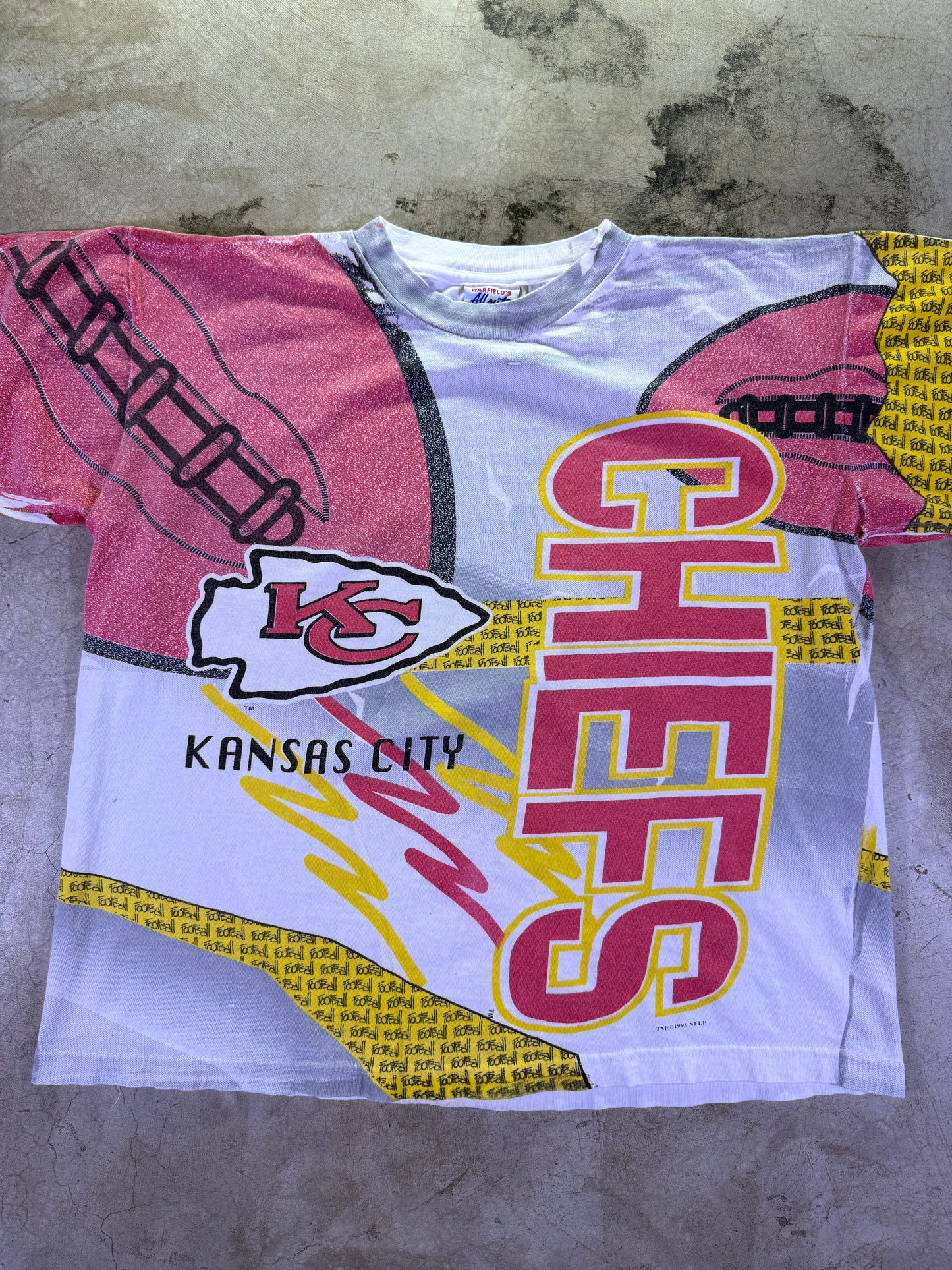 (L) 1995 NFL x All Out Sports Warfields Apparel AOP T-shirt