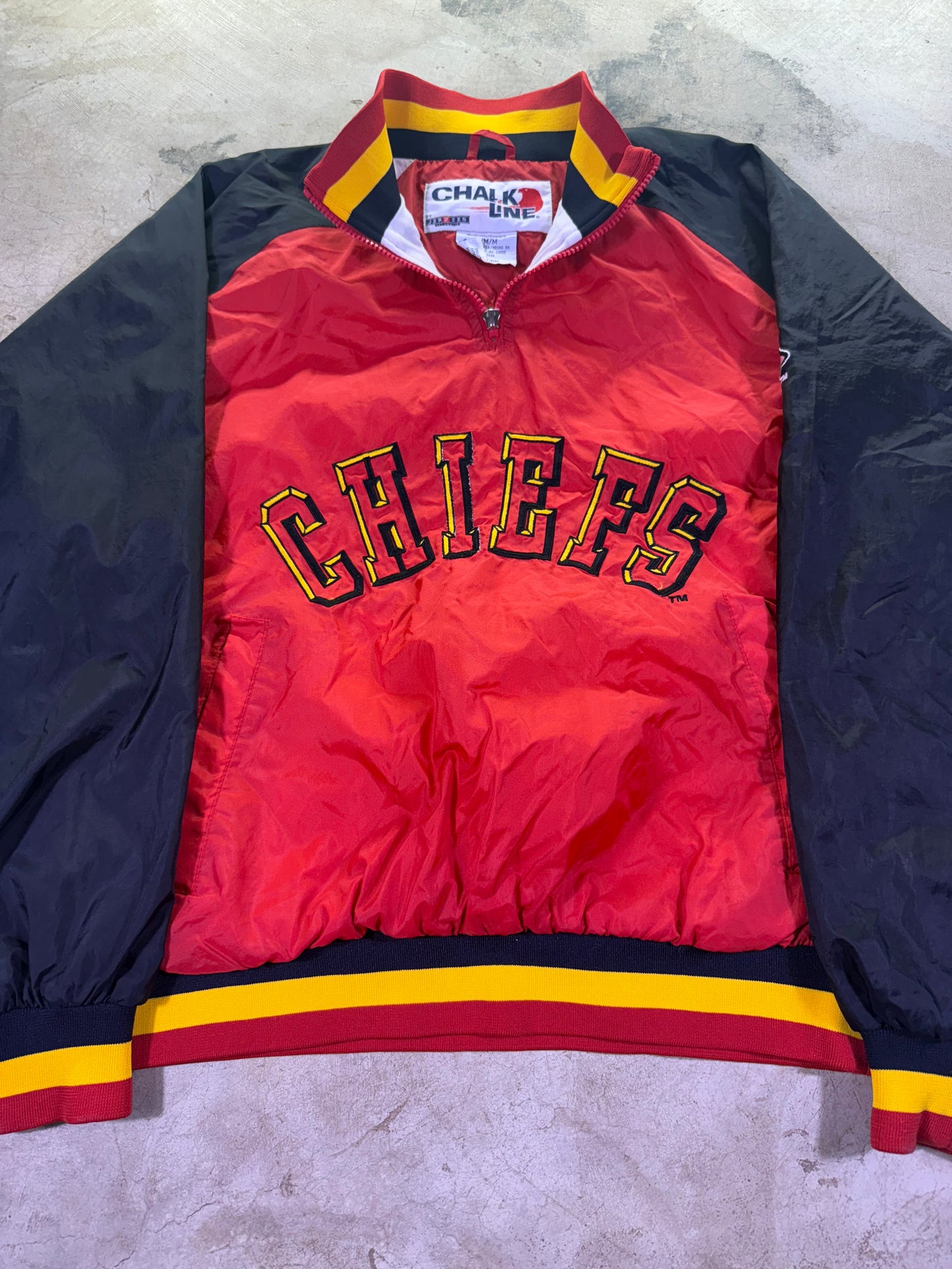 (M) Chalkline x NFL Kansas City Chiefs 1/4 zip windbreaker