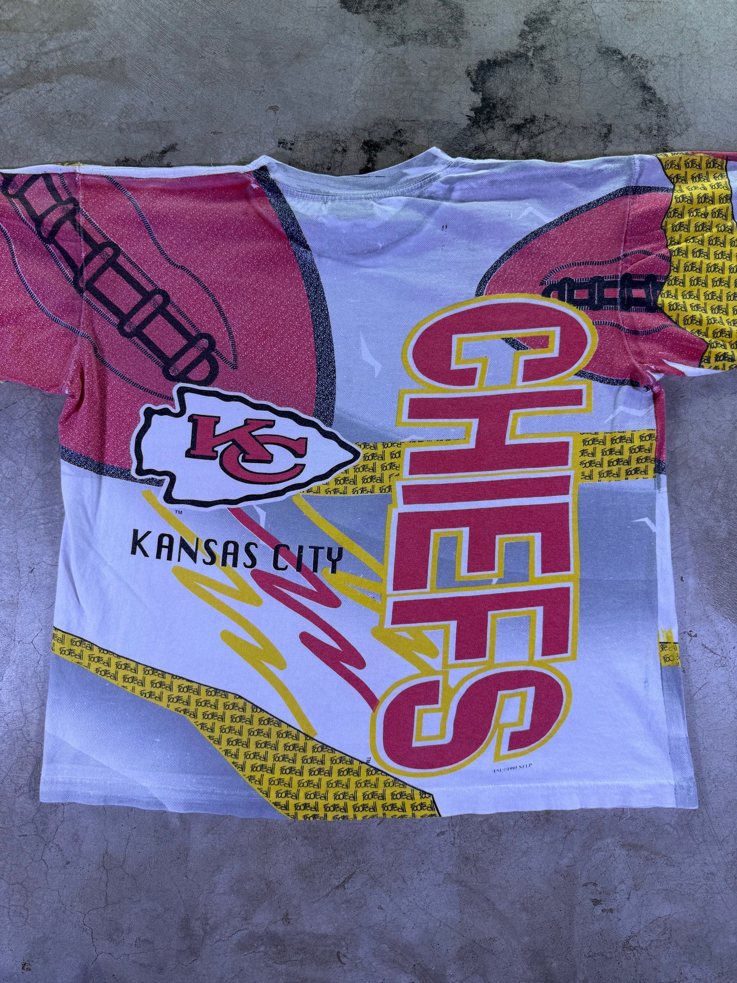 (L) 1995 NFL x All Out Sports Warfields Apparel AOP T-shirt