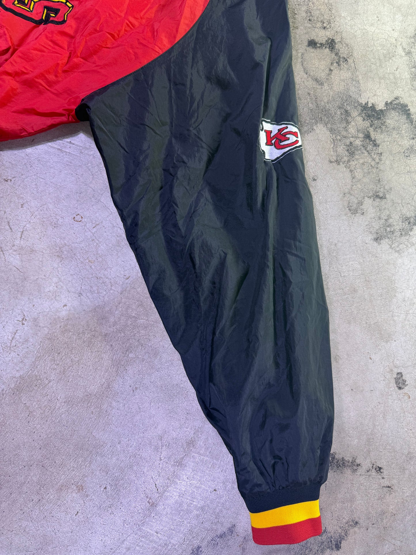 (M) Chalkline x NFL Kansas City Chiefs 1/4 zip windbreaker