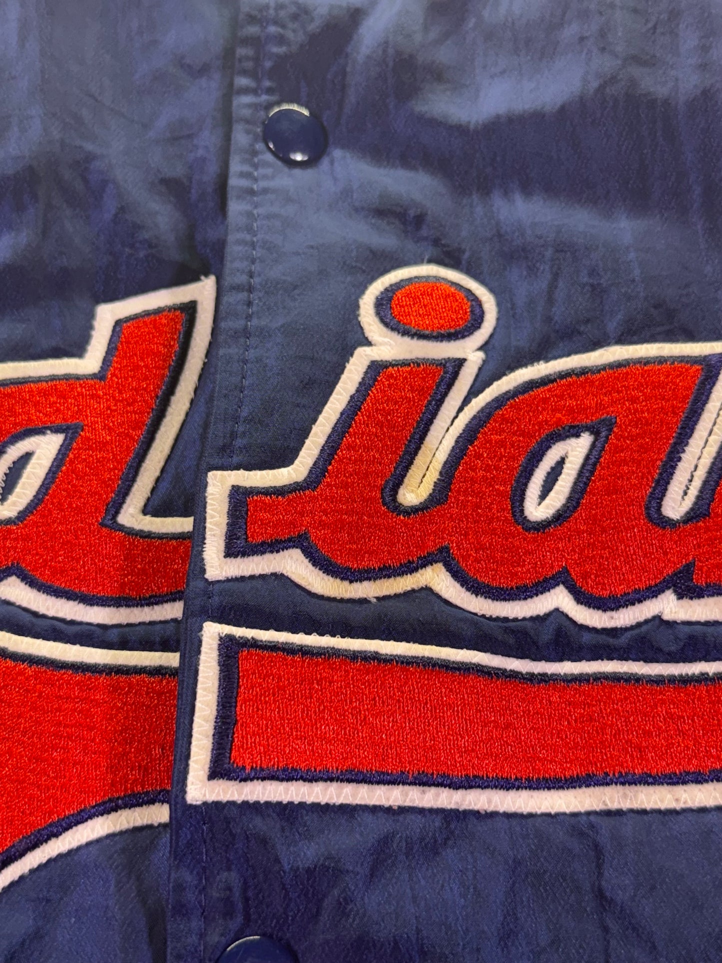 (XL) Starter x MLB Cleveland Indians Baseball Button Up Jacket